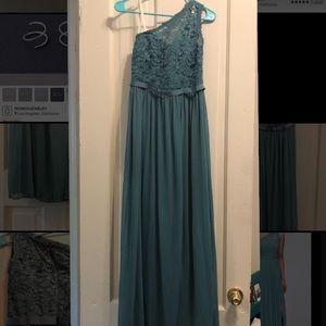 David’s Bridal bridesmaid teal dress size 6